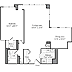 1 Bedroom I Floorplan Image
