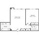 1 Bedroom J1 Floorplan Image