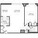 1 Bedroom B Floorplan Image