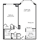 1 Bedroom M Floorplan Image