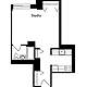 Plan A, floors 4-15 Floorplan Image