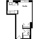 Plan D, floors 4-15 Floorplan Image