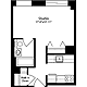 Plan F, floors 3-15 Floorplan Image