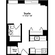 Plan H, floors 3-15 Floorplan Image