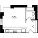 Plan K, floors 3-15 Floorplan Image