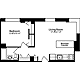 Plan L, floors 12-15 Floorplan Image