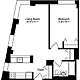 Plan W, floors 3-10 Floorplan Image