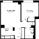 Plan T, floors 3-10 Floorplan Image