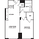 One Bedroom 10F Floorplan Image