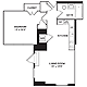 One Bedroom 10G Floorplan Image