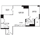 One Bedroom with Alcove 12B Floorplan Image
