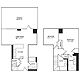 Two Bedroom Duplex 2D Floorplan Image