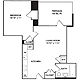 One Bedroom 9D Floorplan Image