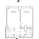 Residence F, floors 18-20 Floorplan Image