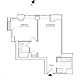 Residence G, floors 16-17 Floorplan Image