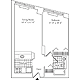 Residence B, floors 16-17 Floorplan Image