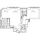 Residence B, floors 37-P2 Floorplan Image
