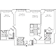 Residence E, floors 37-P2 Floorplan Image