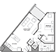 One Bedroom D Floorplan Image