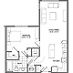 One Bedroom G Floorplan Image