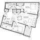 One Bedroom K Floorplan Image