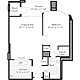 1 Bedroom E Floorplan Image