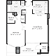 1 Bedroom K Floorplan Image