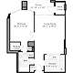 1 Bedroom D Floorplan Image