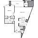 1 Bedroom B Floorplan Image