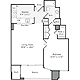 1 Bedroom O Floorplan Image