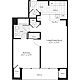 1 Bedroom F Floorplan Image