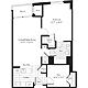1 Bedroom L Floorplan Image