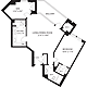 1 Bedroom Q Floorplan Image