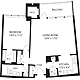 1 Bedroom H Floorplan Image