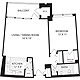 1 Bedroom M Floorplan Image