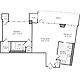 1 Bedroom N Floorplan Image