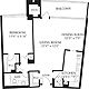 1 Bedroom P Floorplan Image