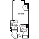 Taft / Studio Floorplan Image