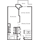 One Bedroom/One Bath Floorplan Image