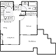 1 Bedroom A Floorplan Image