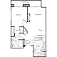 1 Bedroom D Floorplan Image