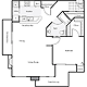 1 Bedroom M Floorplan Image