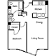 1 Bedroom E Floorplan Image