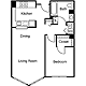 1 Bedroom A Floorplan Image