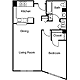1 Bedroom K Floorplan Image