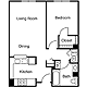 1 Bedroom G Floorplan Image