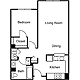 1 Bedroom J Floorplan Image