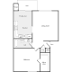 1 Bedroom A Floorplan Image