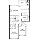 One Bedroom/ Den Floorplan Image