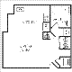 Studio/1bath 367 Floorplan Image